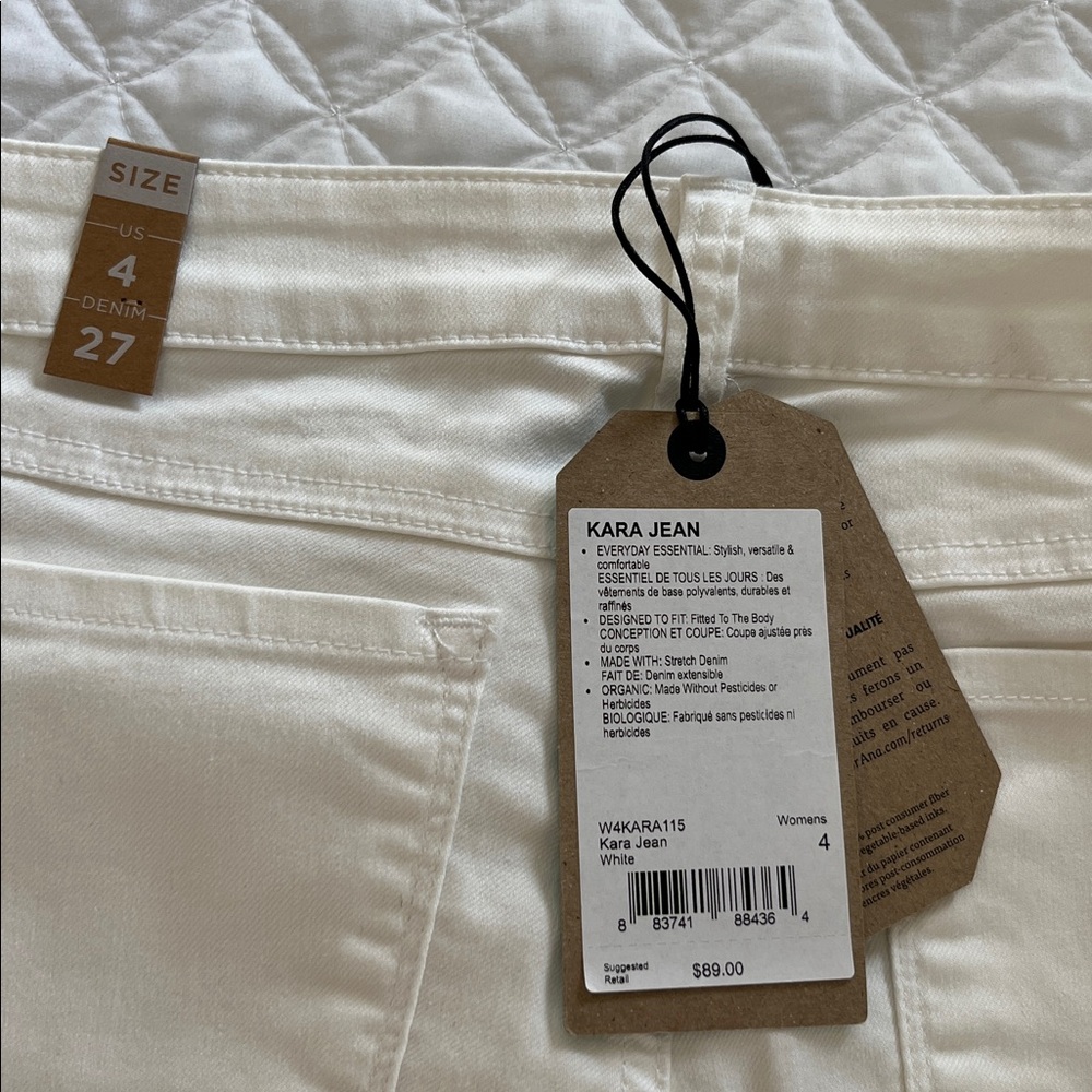 Prana Women's Straight Leg Jeans - White